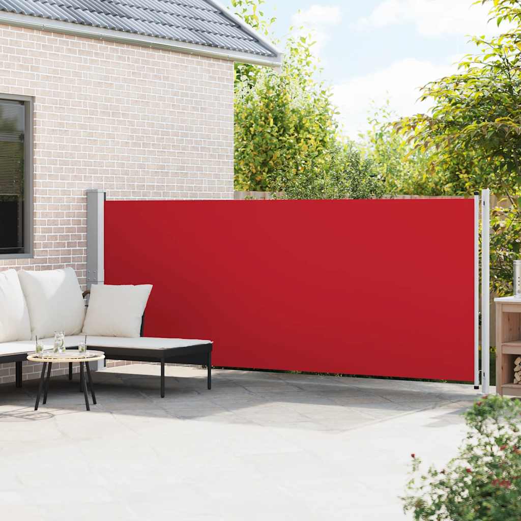 Tenda Laterale Retrattile per Patio 600x160 cm Rossa