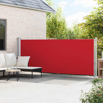 Tenda Laterale Retrattile per Patio 600x160 cm Rossa