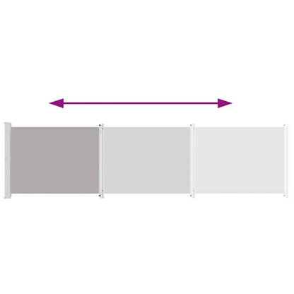 Tenda Laterale Retrattile per Patio 600x160 cm Grigia