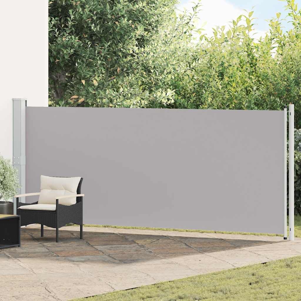 Tenda Laterale Retrattile per Patio 600x160 cm Grigia