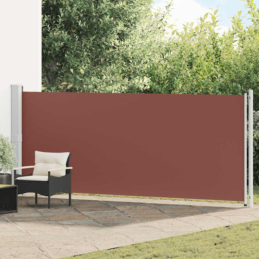 Tenda Laterale Retrattile per Patio 600x160 cm Marrone