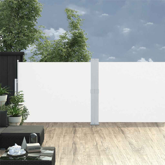 Tenda Laterale Retrattile per Patio 140x1200 cm Crema | homemem39