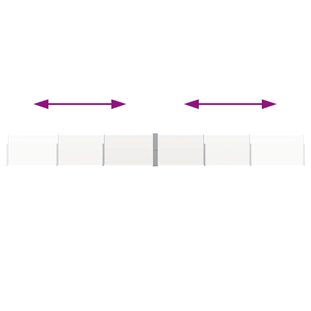 Tenda Laterale Retrattile per Patio 140x1200 cm Crema - homemem39