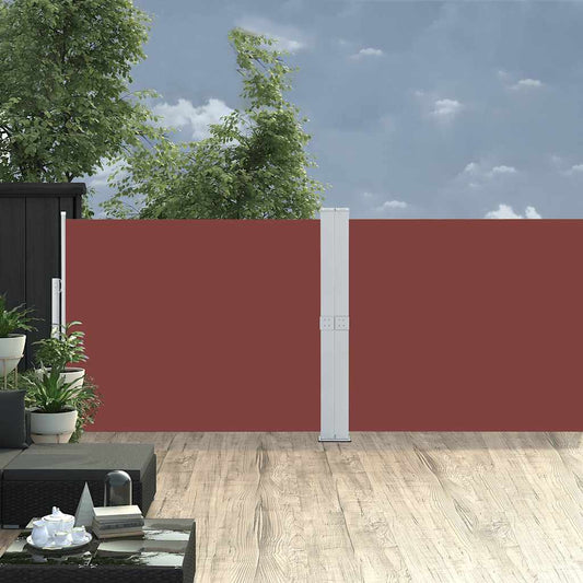 Tenda Laterale Retrattile per Patio 140x1200 cm Marrone | homemem39
