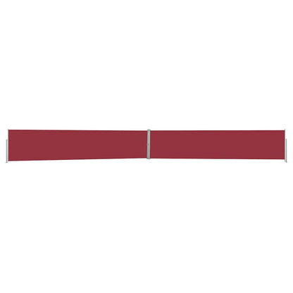 Tenda Laterale Retrattile per Patio 140x1200 cm Rossa | homemem39