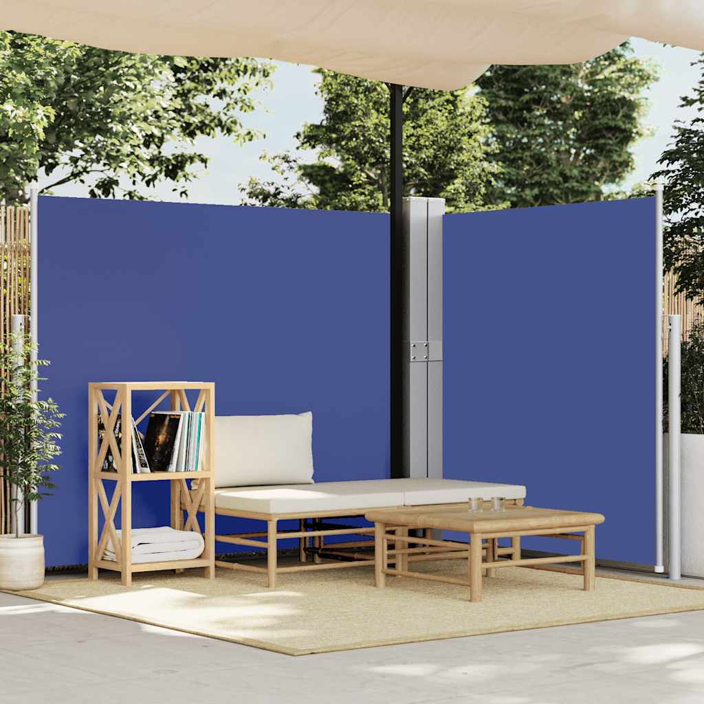 Tenda Laterale Retrattile per Patio 170x1200 cm Blu | homemem39