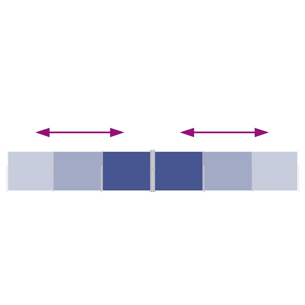 Tenda Laterale Retrattile per Patio 170x1200 cm Blu | homemem39