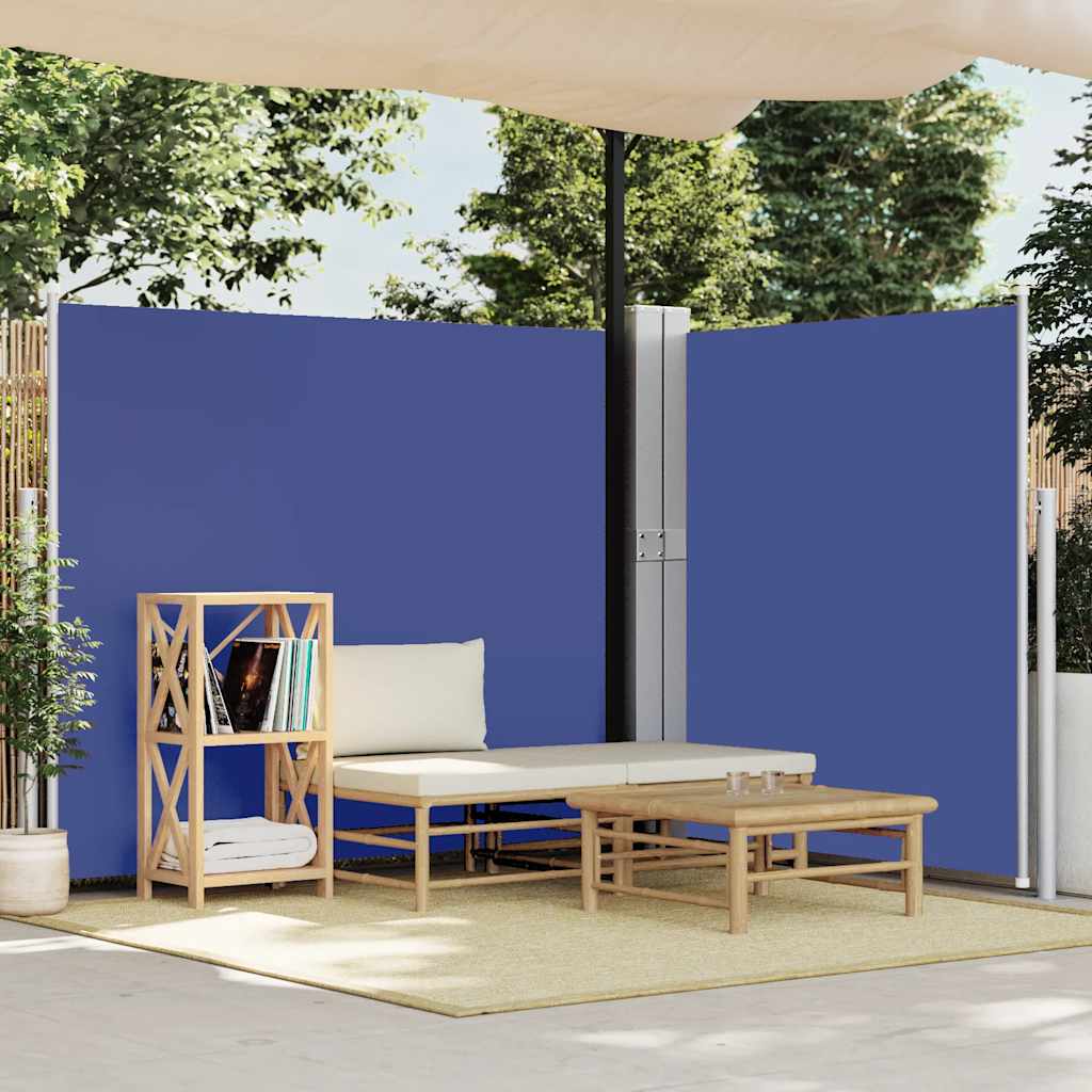 Tenda Laterale Retrattile per Patio 170x1200 cm Blu | homemem39