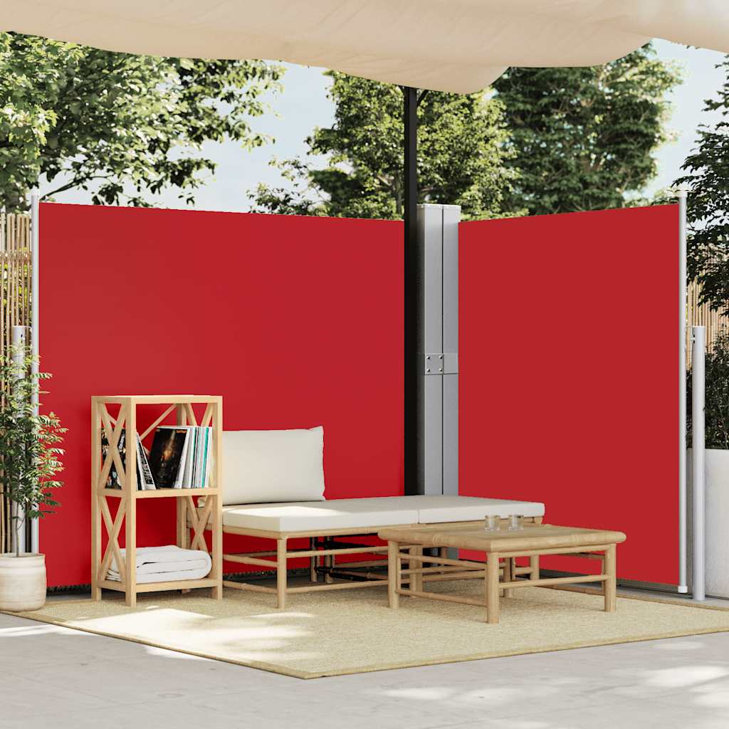 Tenda Laterale Retrattile per Patio 170x1200 cm Rossa