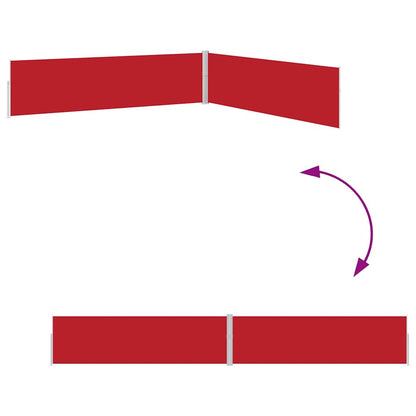 Tenda Laterale Retrattile per Patio 170x1200 cm Rossa