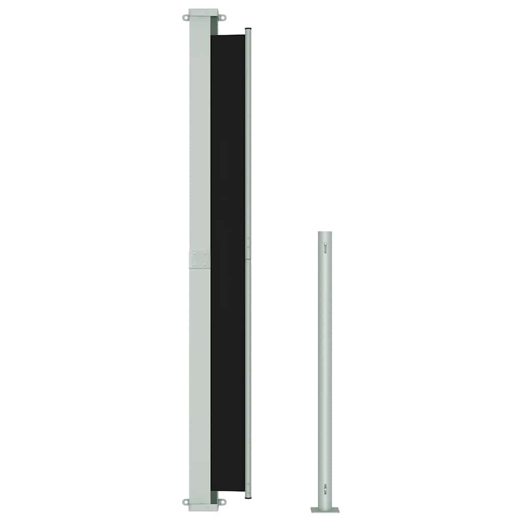 Tenda Laterale Retrattile per Patio 180x300 cm Nera | homemem39