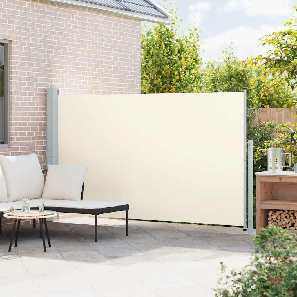 Tenda Laterale Retrattile per Patio 180x300 cm Crema | homemem39