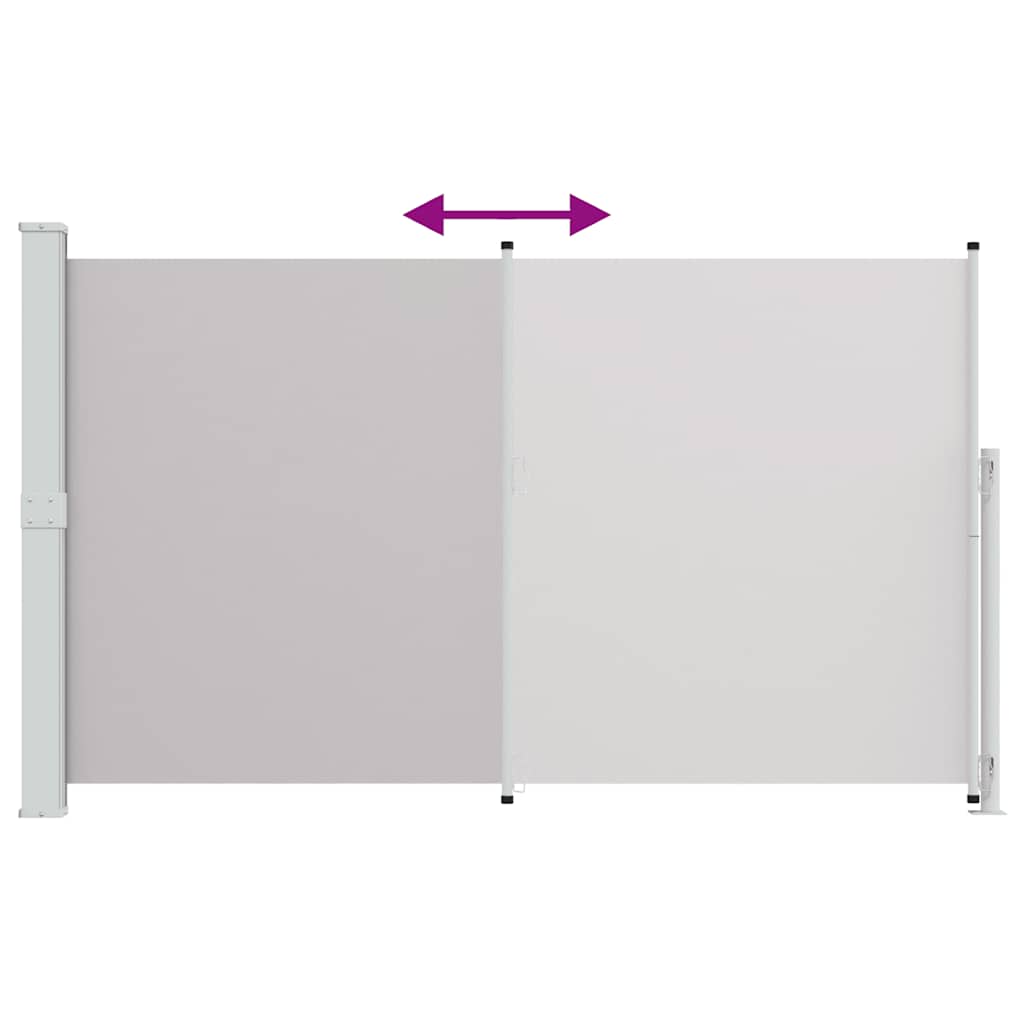 Tenda Laterale Retrattile per Patio 180x300 cm Grigia | homemem39