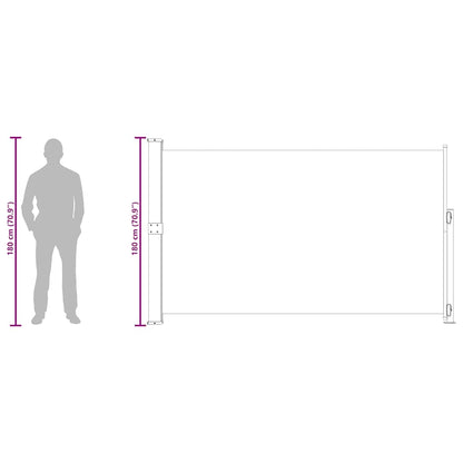 Tenda Laterale Retrattile per Patio 180x300 cm Grigia | homemem39