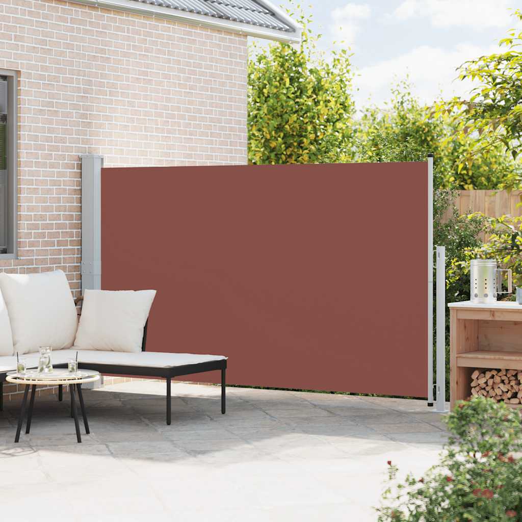 Tenda Laterale Retrattile per Patio 180x300 cm Marrone