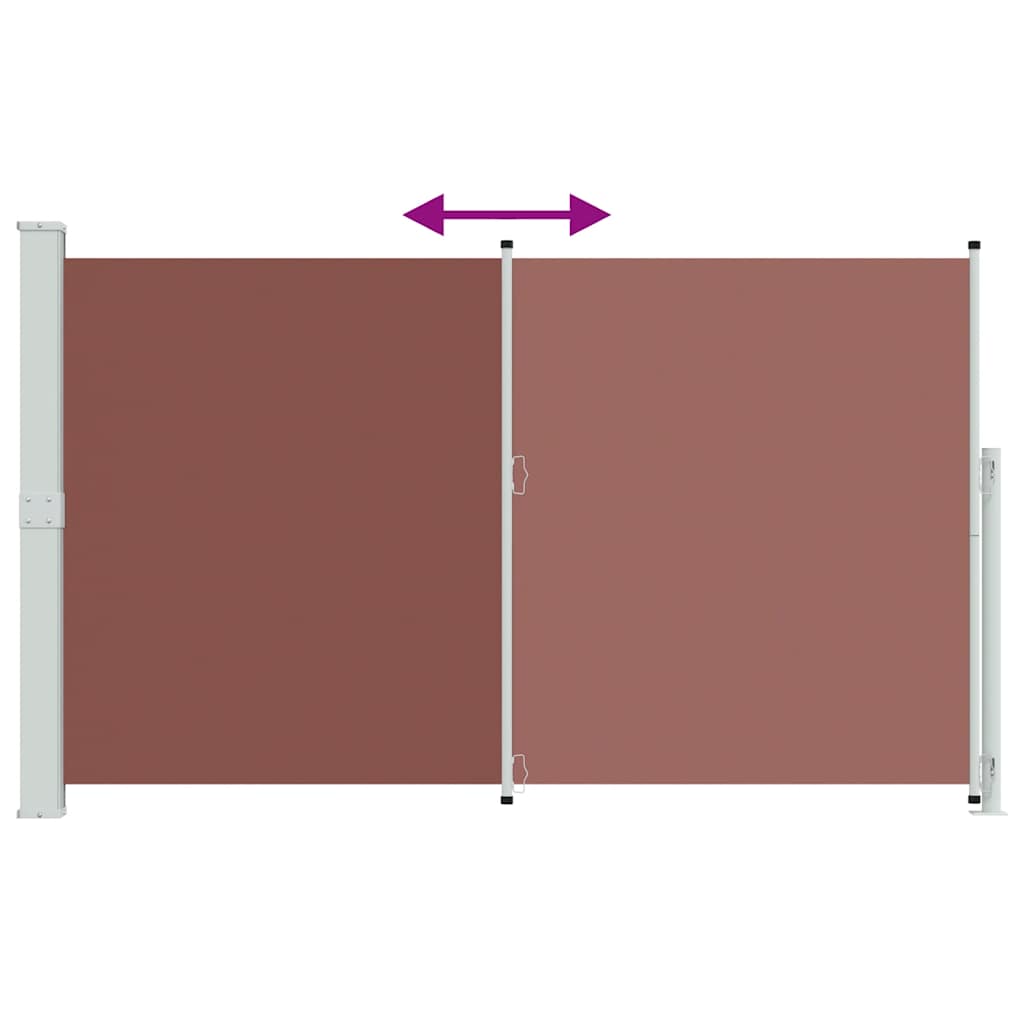 Tenda Laterale Retrattile per Patio 180x300 cm Marrone