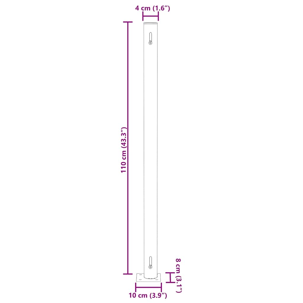 Tenda Laterale Retrattile per Patio 180x300 cm Marrone | homemem39