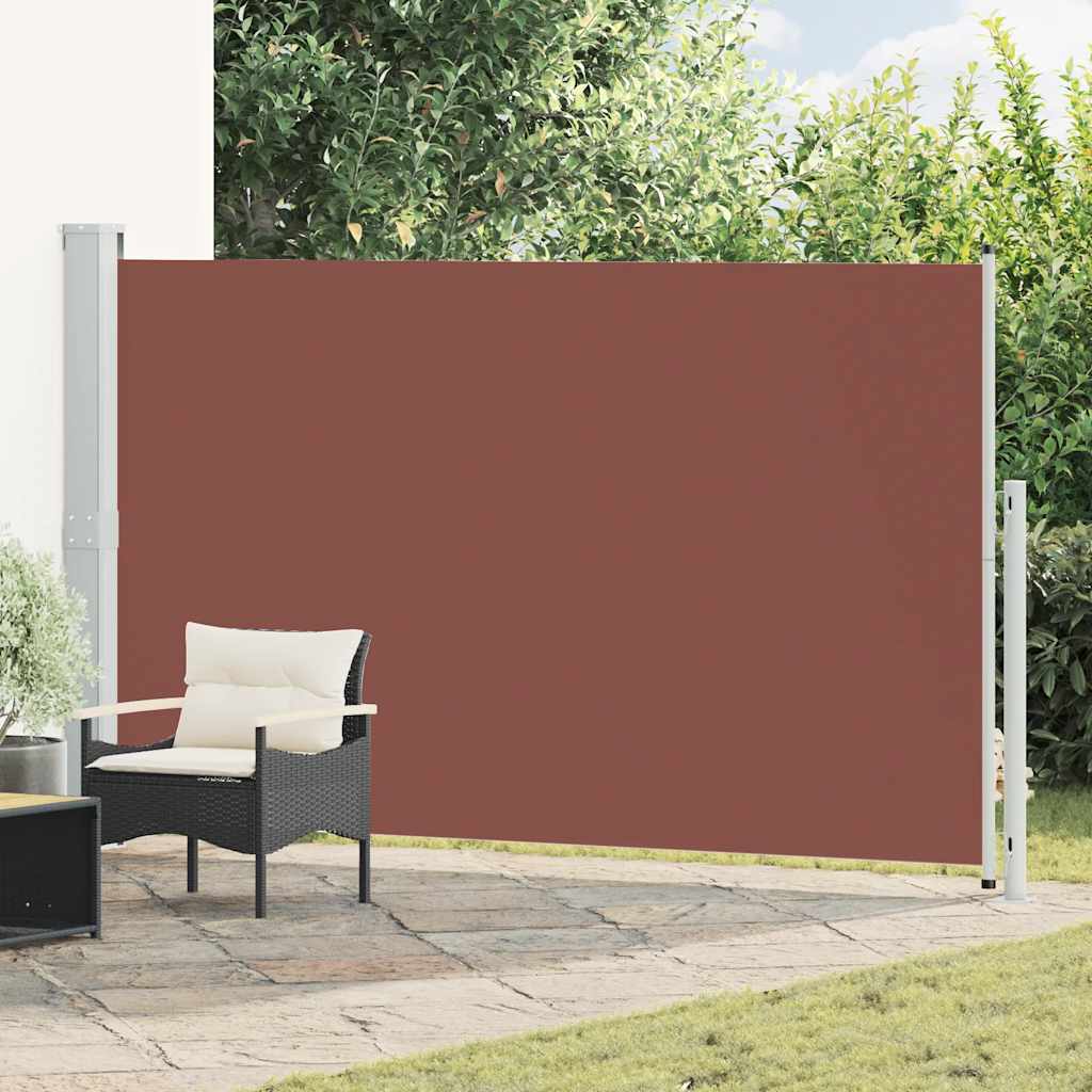 Tenda Laterale Retrattile per Patio 180x300 cm Marrone