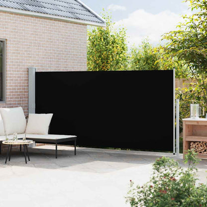 Tenda Laterale Retrattile per Patio 180x500 cm Nera | homemem39