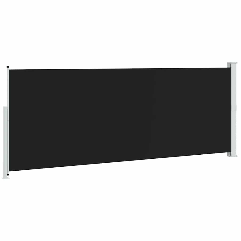 Tenda Laterale Retrattile per Patio 180x500 cm Nera | homemem39
