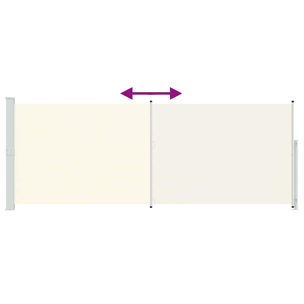 Retractable Side Awning for Patio 180x500 cm Cream