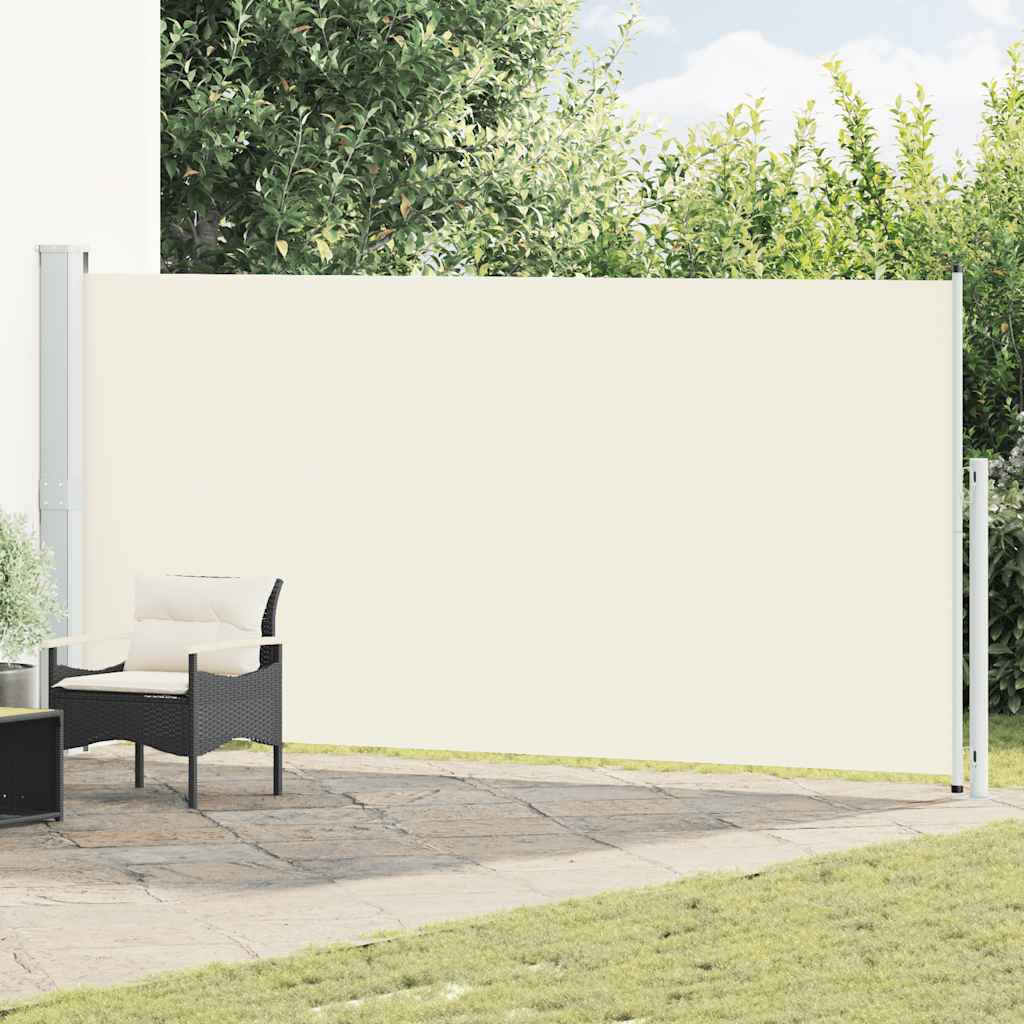 Tenda Laterale Retrattile per Patio 180x500 cm Crema | homemem39