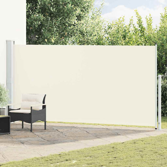 Tenda Laterale Retrattile per Patio 180x500 cm Crema | homemem39