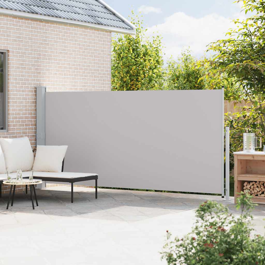 Tenda Laterale Retrattile per Patio 180x500 cm Grigia | homemem39