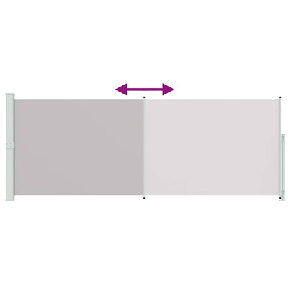 Tenda Laterale Retrattile per Patio 180x500 cm Grigia | homemem39