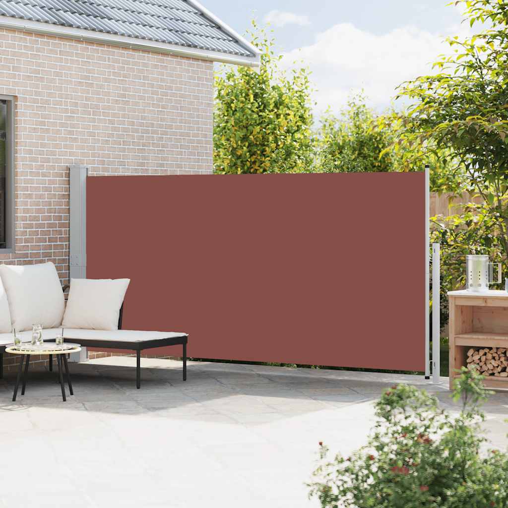 Tenda Laterale Retrattile per Patio 180x500 cm Marrone