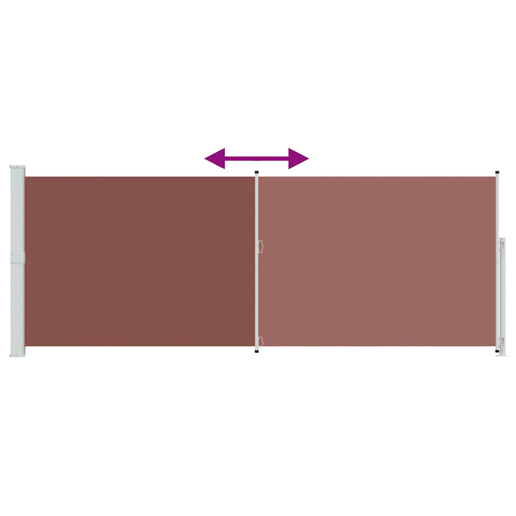 Tenda Laterale Retrattile per Patio 180x500 cm Marrone | homemem39