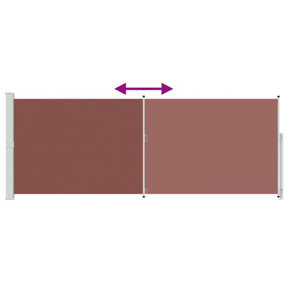 Tenda Laterale Retrattile per Patio 180x500 cm Marrone