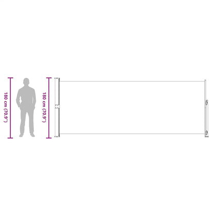 Tenda Laterale Retrattile per Patio 180x500 cm Marrone