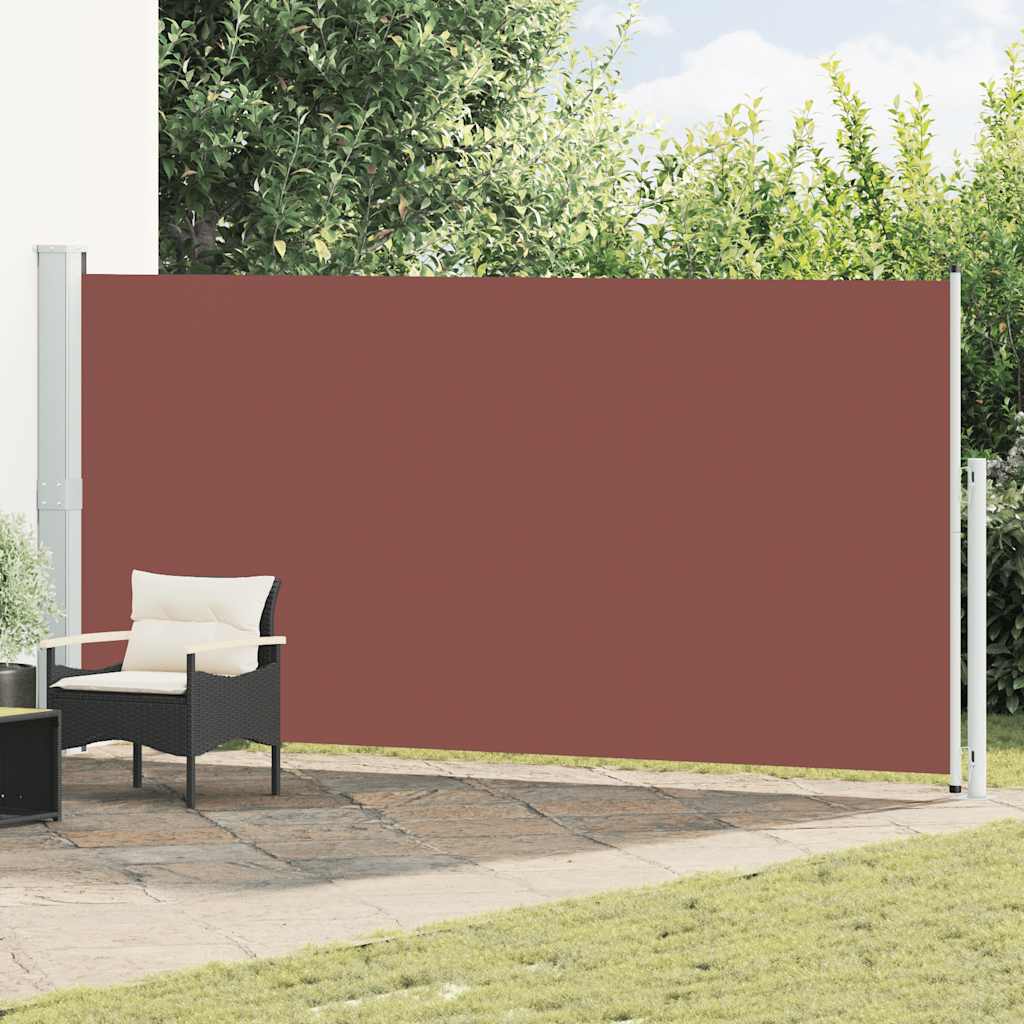 Tenda Laterale Retrattile per Patio 180x500 cm Marrone | homemem39