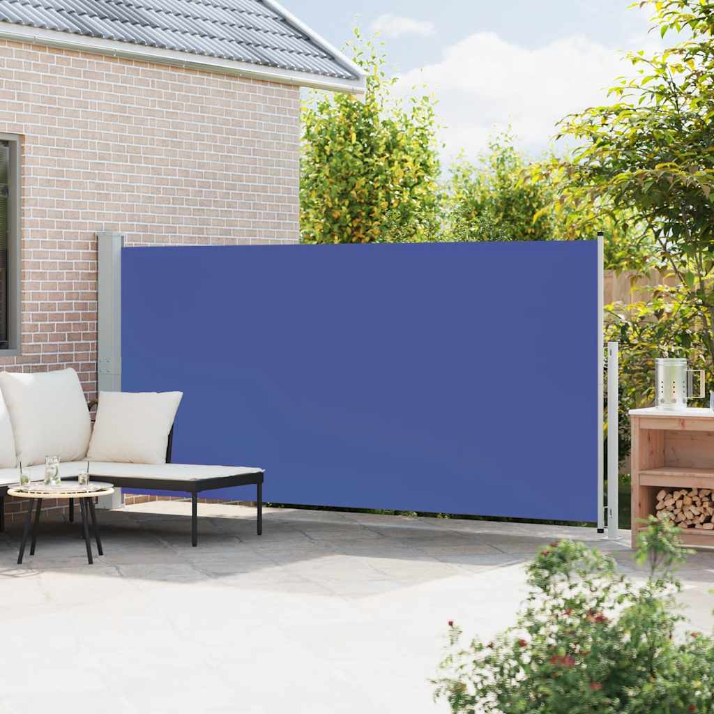 Tenda Laterale Retrattile per Patio 180x500 cm Blu