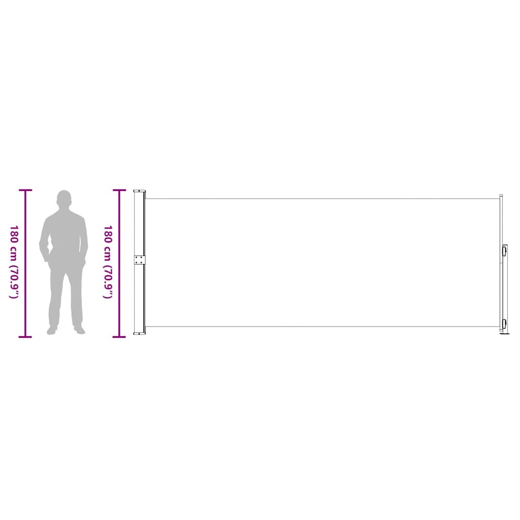 Tenda Laterale Retrattile per Patio 180x500 cm Blu