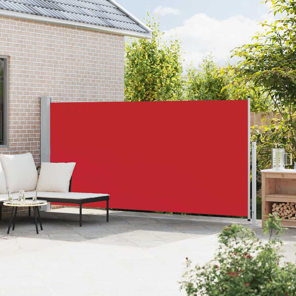 Tenda Laterale Retrattile per Patio 180x500 cm Rossa