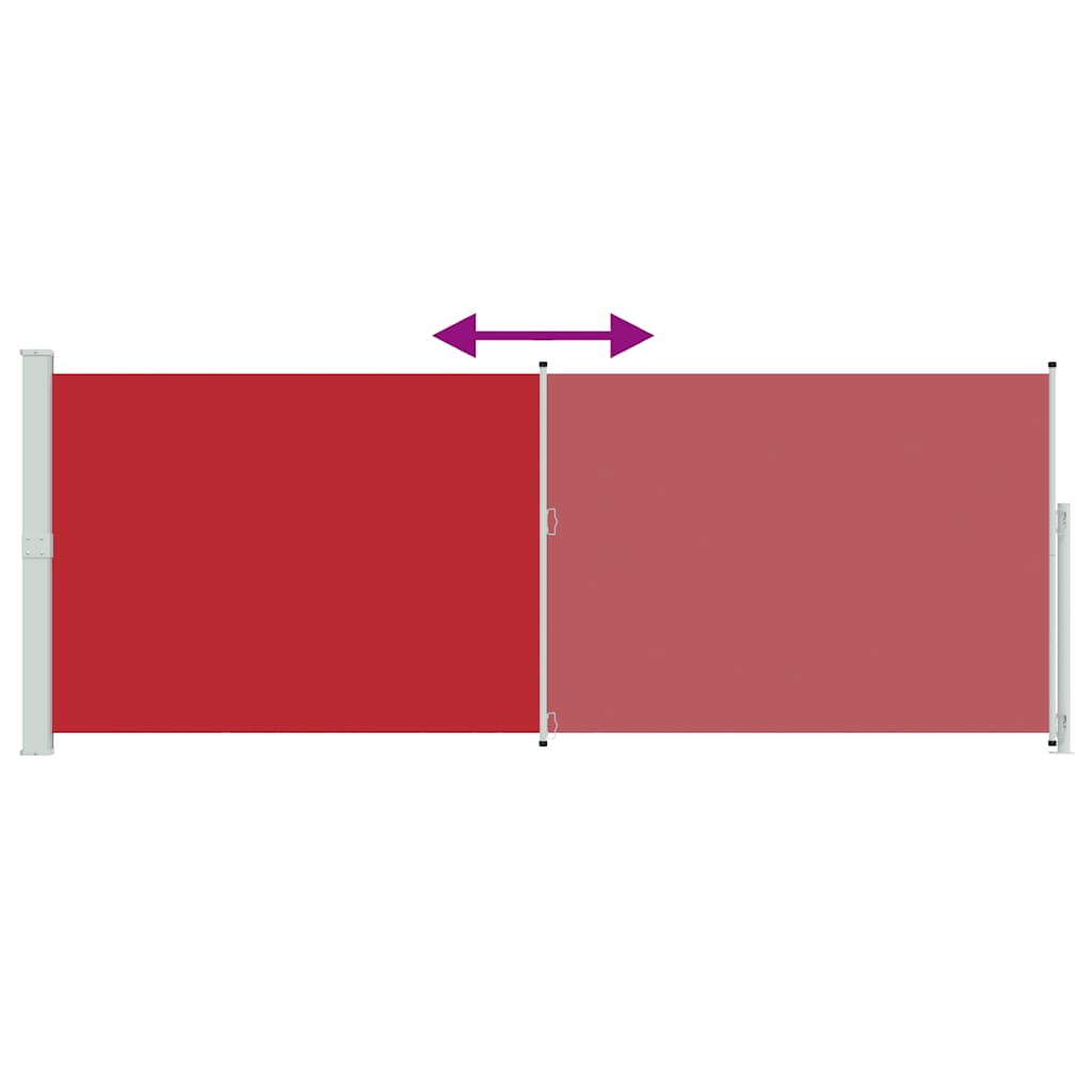 Tenda Laterale Retrattile per Patio 180x500 cm Rossa | homemem39