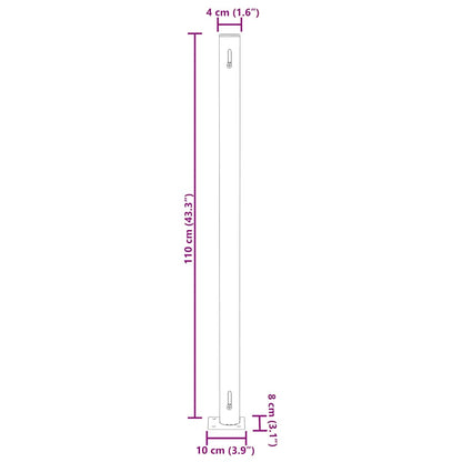 Tenda Laterale Retrattile per Patio 180x500 cm Rossa
