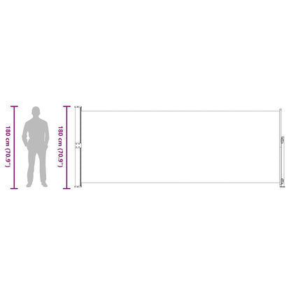 Tenda Laterale Retrattile per Patio 180x500 cm Rossa