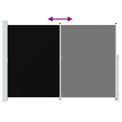 Tenda Laterale Retrattile per Patio 200x300 cm Nero | homemem39