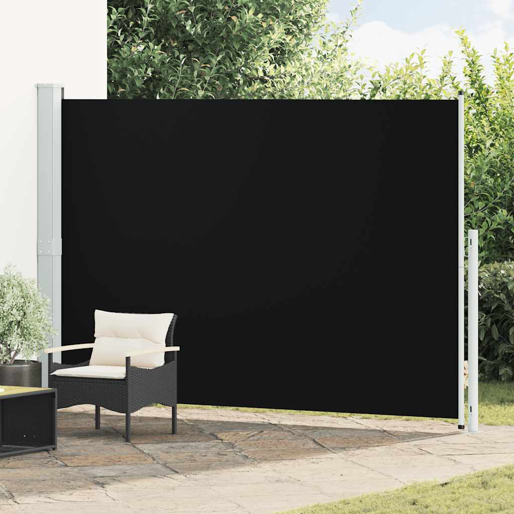 Tenda Laterale Retrattile per Patio 200x300 cm Nero | homemem39