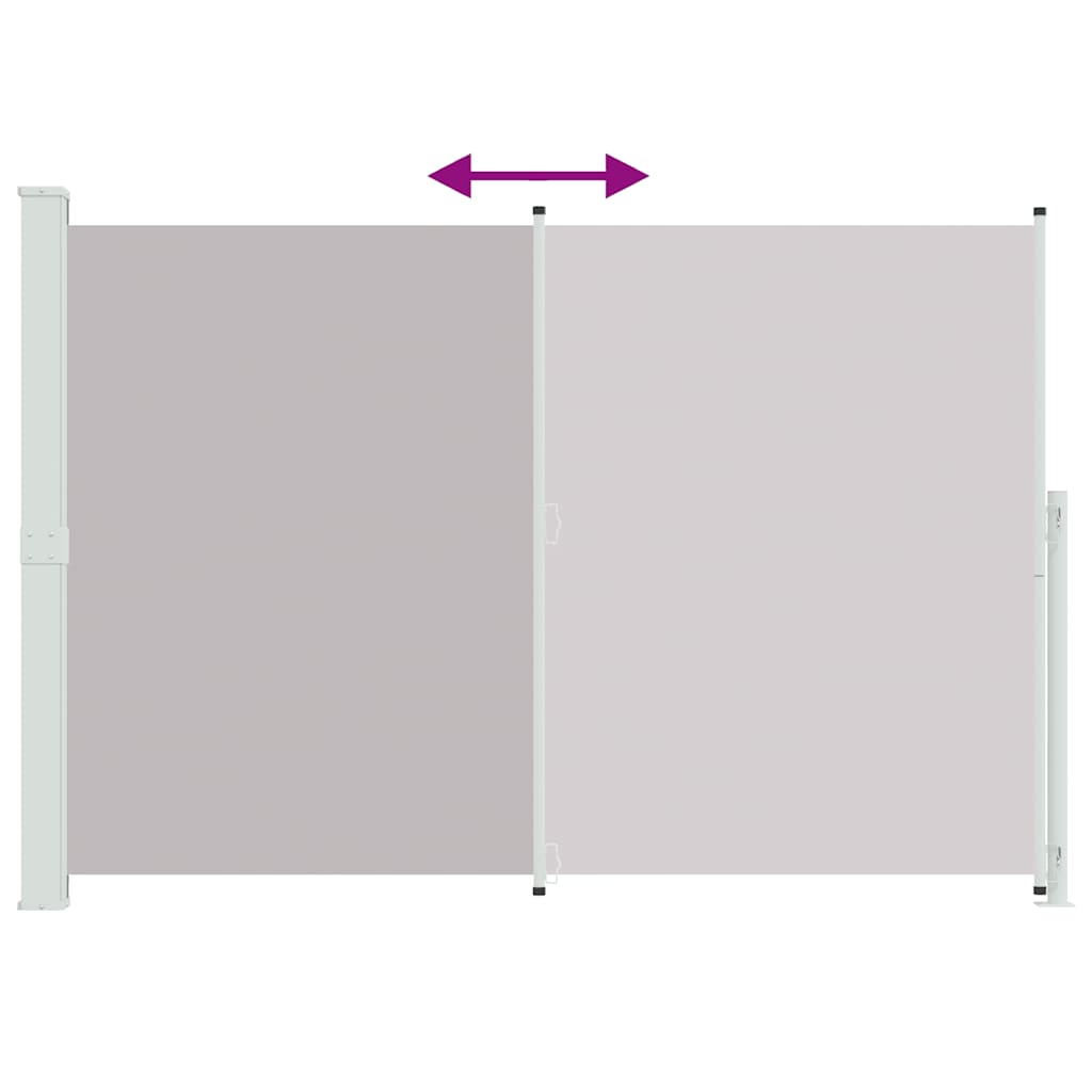 Tenda Laterale Retrattile per Patio 200x300 cm Grigia