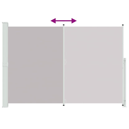 Tenda Laterale Retrattile per Patio 200x300 cm Grigia