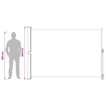 Tenda Laterale Retrattile per Patio 200x314 cm Grigia