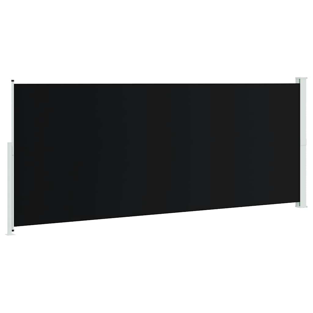 Tenda Laterale Retrattile per Patio 200x500 cm Nera