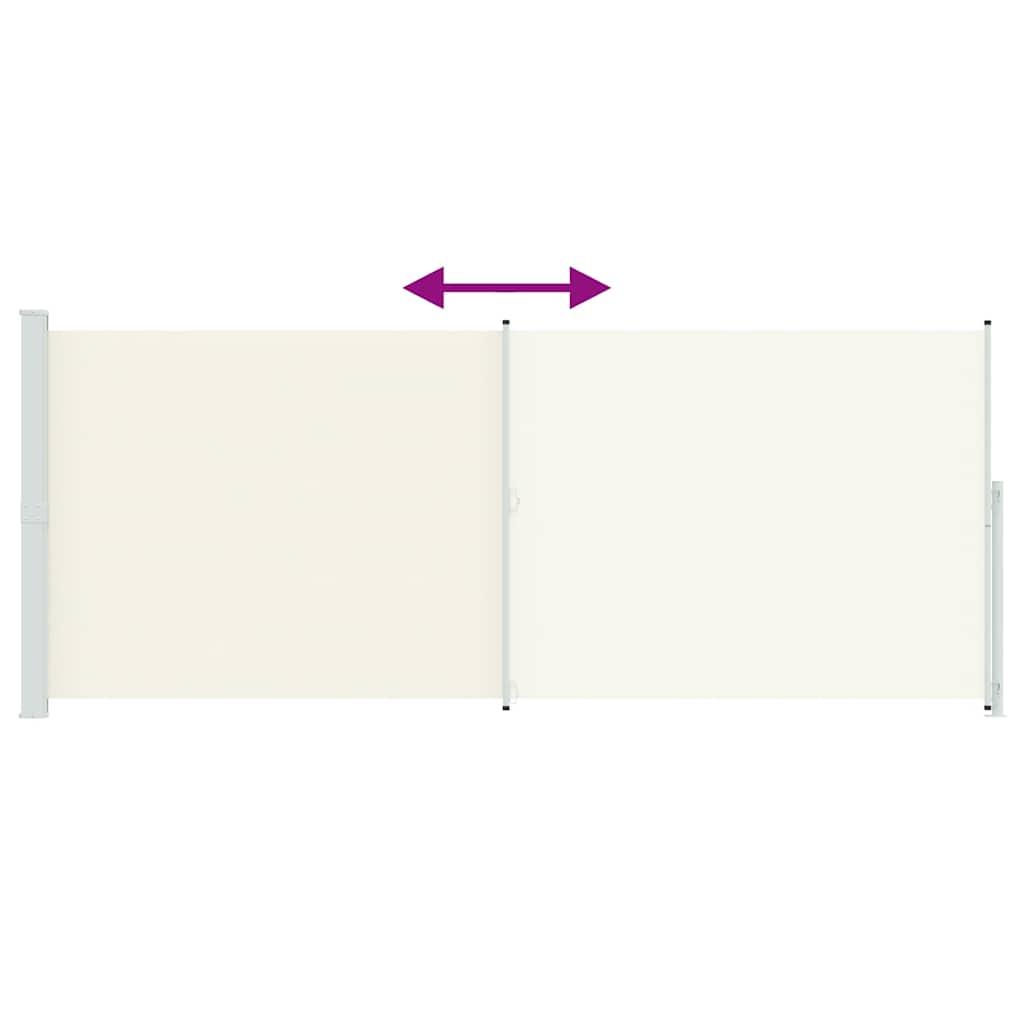 Tenda Laterale Retrattile per Patio 200x500 cm Crema | homemem39