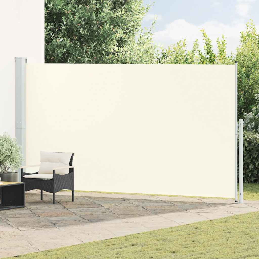 Tenda Laterale Retrattile per Patio 200x500 cm Crema | homemem39