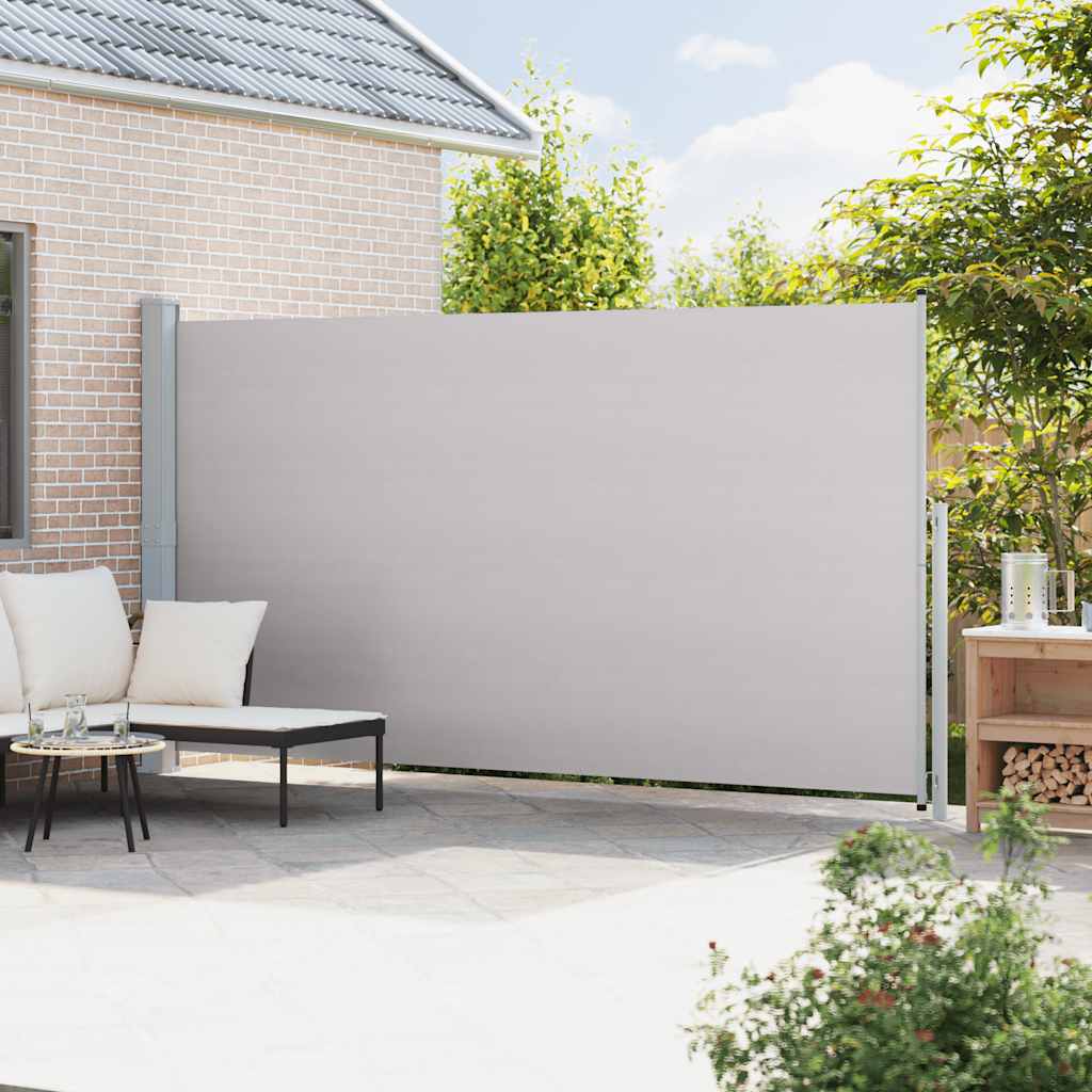 Tenda Laterale Retrattile per Patio 200x500 cm Grigia | homemem39