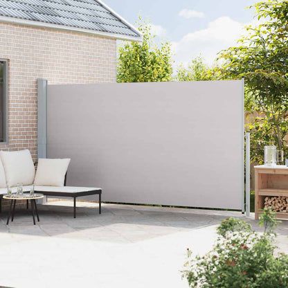 Tenda Laterale Retrattile per Patio 200x500 cm Grigia